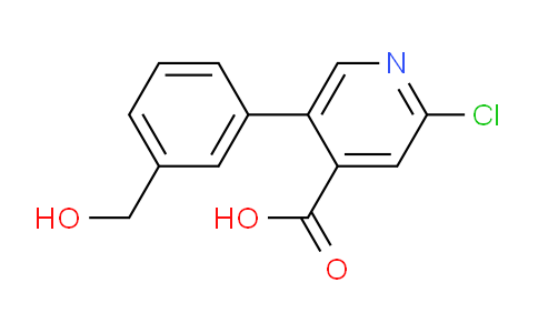 2-Chloro-5-(3-hydroxymethylphenyl)isonicotinic acid