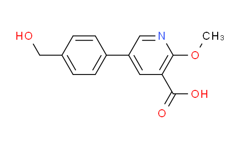5-(4-Hydroxymethylphenyl)-2-methoxynicotinic acid