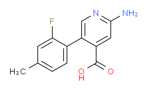 2-Amino-5-(2-fluoro-4-methylphenyl)isonicotinic acid