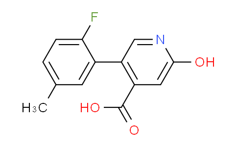 5-(2-Fluoro-5-methylphenyl)-2-hydroxyisonicotinic acid