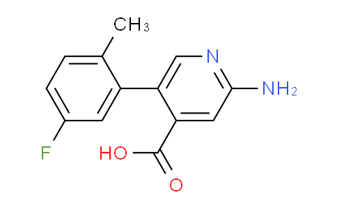 2-Amino-5-(5-fluoro-2-methylphenyl)isonicotinic acid