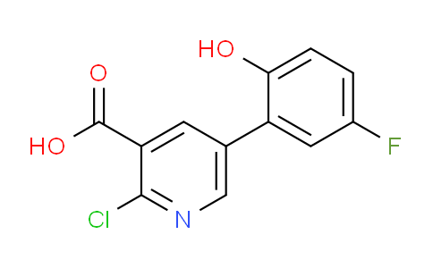 2-Chloro-5-(5-fluoro-2-hydroxyphenyl)nicotinic acid