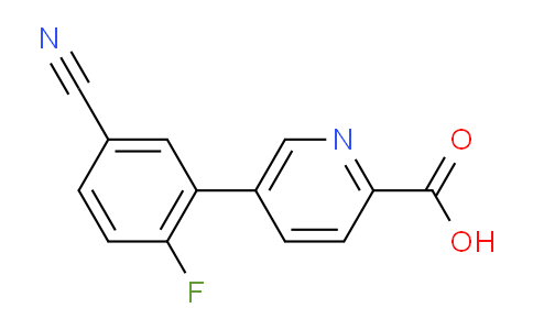 5-(5-Cyano-2-fluorophenyl)picolinic acid