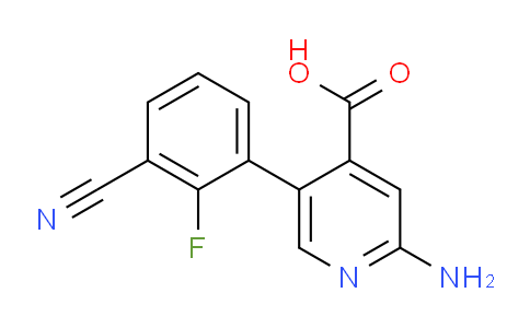 2-Amino-5-(3-cyano-2-fluorophenyl)isonicotinic acid