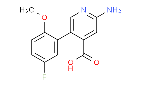 2-Amino-5-(5-fluoro-2-methoxyphenyl)isonicotinic acid