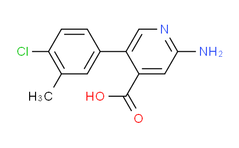 2-Amino-5-(4-chloro-3-methylphenyl)isonicotinic acid