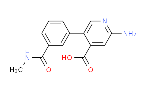2-Amino-5-[3-(N-methylaminocarbonyl)phenyl]isonicotinic acid