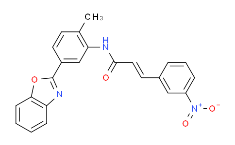 (2E)-N-[5-(1,3-benzoxazol-2-yl)-2-methylphenyl]-3-(3-nitrophenyl)prop-2-enamide