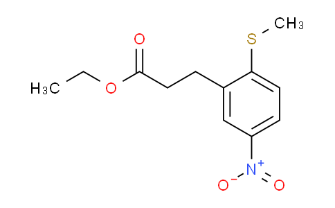 AS21741 | Ethyl 2-(methylthio)-5-nitrophenylpropanoate