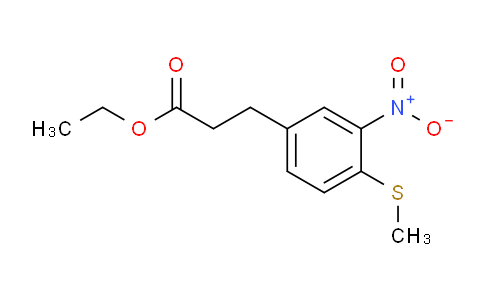 AS21742 | Ethyl 4-(methylthio)-3-nitrophenylpropanoate