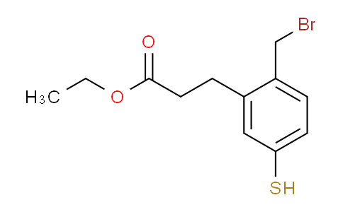 AS21753 | Ethyl 2-(bromomethyl)-5-mercaptophenylpropanoate
