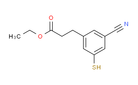 AS21764 | Ethyl 3-cyano-5-mercaptophenylpropanoate