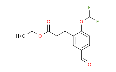 AS21799 | Ethyl 2-(difluoromethoxy)-5-formylphenylpropanoate
