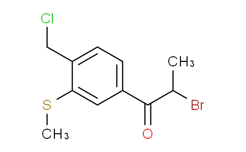 AS21988 | 2-Bromo-1-(4-(chloromethyl)-3-(methylthio)phenyl)propan-1-one