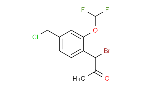 AS22123 | 1-Bromo-1-(4-(chloromethyl)-2-(difluoromethoxy)phenyl)propan-2-one
