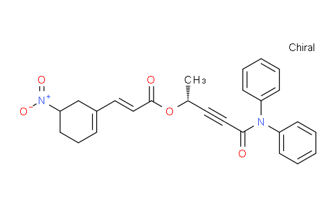 BK070U | 899809-60-0 | (2E)-3-(5-硝基-1-环己烯-1-基)-2-丙烯酸(1R,2Z)-4-(二苯基氨基)-1-甲基-4-氧代-2-丁炔-1-基酯