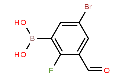 5-Bromo-2-fluoro-3-formylphenylboronic acid