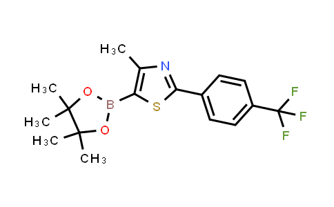 4-methyl-5-(4,4,5,5-tetramethyl-1,3,2-dioxaborolan-2-yl)-2-(4-(trifluoromethyl)phenyl)thiazole