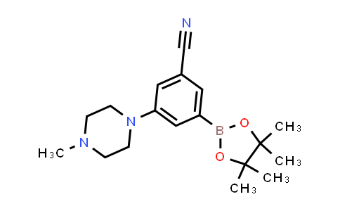 BP24731 | 1350989-41-1 | 3-(4-methylpiperazin-1-yl)-5-(4,4,5,5-tetramethyl-1,3,2-dioxaborolan-2-yl)benzonitrile