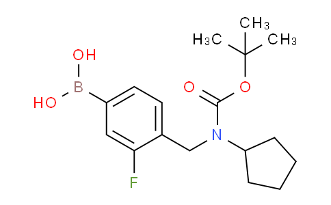 BP28656 | 1704096-23-0 | (4-(((Tert-butoxycarbonyl)(cyclopentyl)amino)methyl)-3-fluorophenyl)boronic acid