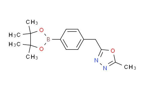 BP30062 | 2096340-21-3 | 2-Methyl-5-[[4-(4,4,5,5-tetramethyl-1,3,2-dioxaborolan-2-yl)phenyl]methyl]-1,3,4-oxadiazole