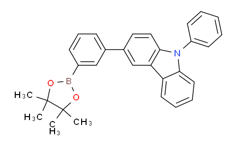 9-Phenyl-3-(3-(4,4,5,5-tetramethyl-1,3,2-dioxaborolan-2-yl)phenyl)-9H-carbazole