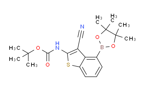BP30179 | 2649788-76-9 | tert-Butyl (3-cyano-4-(4,4,5,5-tetramethyl-1,3,2-dioxaborolan-2-yl)benzo[b]thiophen-2-yl)carbamate