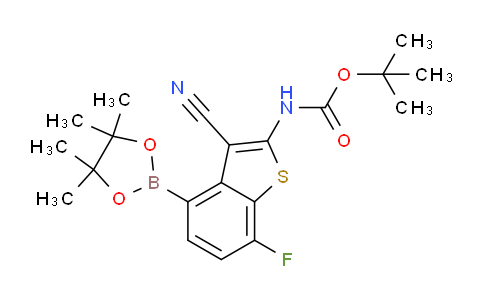 tert-Butyl (3-cyano-7-fluoro-4-(4,4,5,5-tetramethyl-1,3,2-dioxaborolan-2-yl)benzo[b]thiophen-2-yl)carbamate