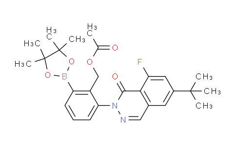 BP30186 | 1242156-76-8 | 2-(6-(tert-Butyl)-8-fluoro-1-oxophthalazin-2(1H)-yl)-6-(4,4,5,5-tetramethyl-1,3,2-dioxaborolan-2-yl)benzyl acetate