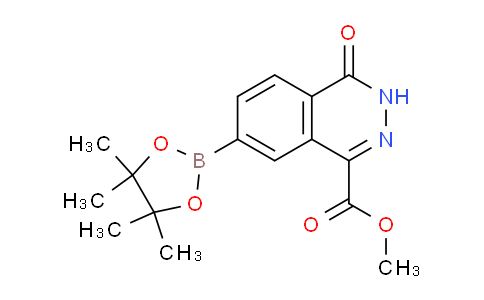 BP30187 | 2836224-77-0 | Methyl 4-oxo-7-(4,4,5,5-tetramethyl-1,3,2-dioxaborolan-2-yl)-3,4-dihydrophthalazine-1-carboxylate