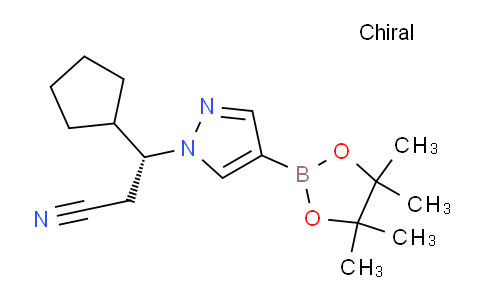 BP30265 | 1146629-84-6 | (R)-3-cyclopentyl-3-(4-(4,4,5,5-tetramethyl-1,3,2-dioxaborolan-2-yl)-1H-pyrazol-1-yl)propanenitrile