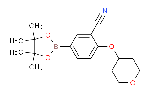 2-((Tetrahydro-2H-pyran-4-yl)oxy)-5-(4,4,5,5-tetramethyl-1,3,2-dioxaborolan-2-yl)benzonitrile