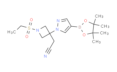 2-[1-(Ethanesulfonyl)-3-[4-(4,4,5,5-tetramethyl-1,3,2-dioxaborolan-2-yl)-1H-pyrazol-1-yl]azetidin-3-yl]acetonitrile