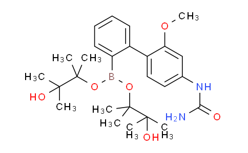 BP30443 | 1669414-60-1 | Bis(3-hydroxy-2,3-dimethylbutan-2-yl) (2'-methoxy-4'-ureido-[1,1'-biphenyl]-2-yl)boronate