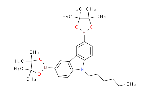 BP30528 | 628336-95-8 | 9-Hexyl-3,6-bis(4,4,5,5-tetramethyl-1,3,2-dioxaborolan-2-yl)-9H-carbazole