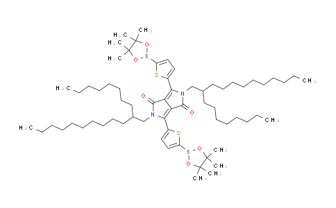 BP30574 | 1351986-34-9 | 2,5-Bis(2-octyldodecyl)-3,6-bis(5-(4,4,5,5-tetramethyl-1,3,2-dioxaborolan-2-yl)thiophen-2-yl)-2,5-dihydropyrrolo[3,4-c]pyrrole-1,4-dione