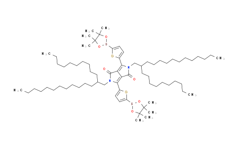 BP30587 | 1412448-63-5 | 2,5-Bis(2-decyltetradecyl)-3,6-bis[5-(4,4,5,5-tetramethyl-1,3,2-dioxaborolan-2-yl)thiophen-2-yl]pyrrolo[3,4-c]pyrrole-1,4(2H,5H)-dione