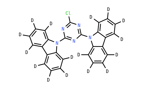 D102N5 | 2778147-34-3 | 9H-Carbazole-1,2,3,4,5,6,7,8-d8, 9,9′-(6-chloro-1,3,5-triazine-2,4-diyl)bis- (ACI)