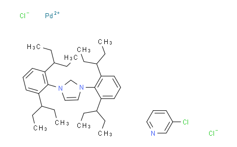 C1A2415 | 1158652-41-5 | [1,3-双(2,6-二-3-戊基苯基)咪唑-2-亚基](3-氯吡啶基)二氯化钯(II)，(IPent)(3-Cl-py)PdCl2