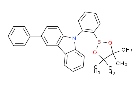 C1A3081 | 2851454-18-5 | 3-苯基-9-[2-(4,4,5,5-四甲基-1,3,2-二氧杂硼-2-基)苯基]-9H-咔唑