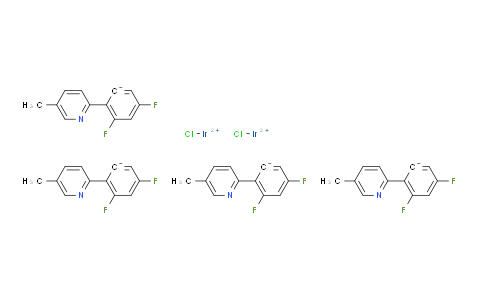 C1C2444 | 1335047-33-0 | 二-μ-氯四[3,5-二氟-2-(5-甲基-2-吡啶基-κN)苯基-κC]二铱, [Ir(dF(Me)ppy)2Cl]2
