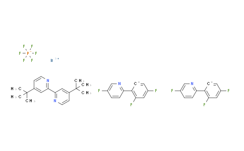C1S2474 | 2042201-18-1 | [4,4'-双(1,1-二甲基乙基)-2,2'-联吡啶-κN,κN]双[3,5-二氟-2-(5-氟-2-吡啶基-κN)苯基-κC]六氟磷酸铱，Ir[dF(F)ppy]2(dtbbpy)PF6