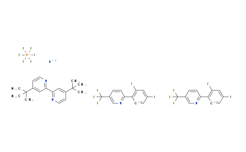 C1S2549 | 870987-63-6 | （4,4'-二叔丁基-2,2'-联吡啶）二[3,5-二氟-2- [5-三氟甲基-2-吡啶基-kN]苯基-kC]六氟磷酸铱（III）， (Ir[dF(CF3)ppy]2(dtbpy))PF6