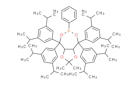 C1T2228 | 1361146-90-8 | (3aR,8aR)-(-)-4,4,8,8-四(3,5-二异丙基苯)四氢-2,2-二甲基-6-苯基-1,3-间二氧杂环戊烯并[4,5-e]二氧膦