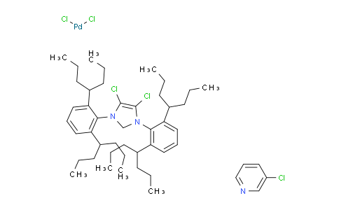 C1Y2384 | 1814936-54-3 | (SP-4-1)-[1,3-双[2,6-双(1-丙基丁基)苯基]-4,5-二氯-1,3-二氢-2H-咪唑-2-基亚基]二氯(3-氯吡啶-ΚN)钯, (IHept-Cl2)(3-Cl-py)PdCl2