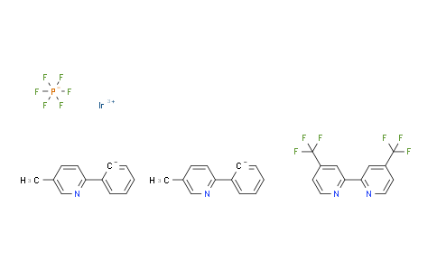 C1Y2447 | 2229858-27-7 | 4,4'-双(三氟甲基)-2,2'-联吡啶双[3,5-二氟-2-[5-甲基-2-吡啶基)苯基]铱(III)六氟磷酸盐, [Ir(dF(Me)ppy)2-(4,4'-dCF3bpy)]PF6