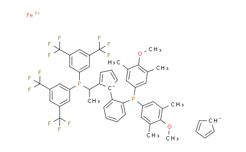 CC12034 | 849925-20-8 | [2-[2-[1-Bis[3,5-bis(trifluoromethyl)phenyl]phosphanylethyl]cyclopenta-2,4-dien-1-yl]phenyl]-bis(4-methoxy-3,5-dimethylphenyl)phosphane;cyclopenta-1,3-diene;iron(2+)