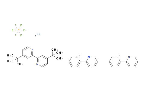 CC12594 | 676525-77-2 | (4,4'-二叔丁基-2,2'-联吡啶)双[(2-吡啶基)苯基]铱(III)六氟磷酸盐