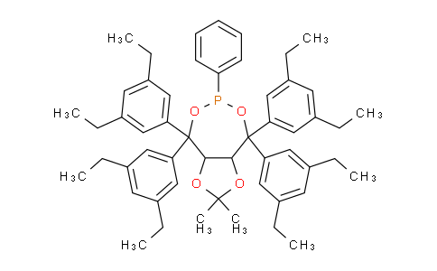 CN12231 | 1187446-93-0 | (3aR,8aR)-(-)-4,4,8,8-四(3,5-二乙基苯基)四氢-2,2-二甲基-6-苯基-1,3-间二氧杂环戊烯并[4,5-e]二氧膦