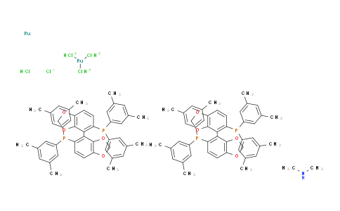 CN12424 | 935449-46-0 | (4-(5-ビス(3,5-ジメチルフェニル)ホスファニル-1,3-ベンゾジオキソール-4-イル)-1,3-ベンゾジオキソール-5-イル)-ビス(3,5-ジメチルフェニル)ホスファン;N-メチルメタンアミン;ルテニウム;トリクロロニオルテニウム(1-);塩化物;塩酸塩
